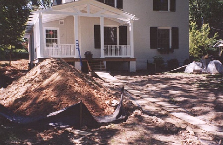 Before:<br>
With the new addition, now we need a walk and a garden. : Before/After : Richmond VA Landscape Designer: Gardens by Monit, LLC: Monit Rosendale landscape designer Richmond and Charlottesville Virginia and Fredericksburg Virginia and Williamsburg Virginia