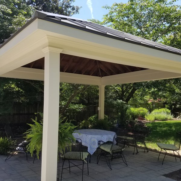 Garden shade! 10' x 10' garden structure and paver patio. : Pavers & Stone : Richmond VA Landscape Designer: Gardens by Monit, LLC: Monit Rosendale landscape designer Richmond and Charlottesville Virginia and Fredericksburg Virginia and Williamsburg Virginia
