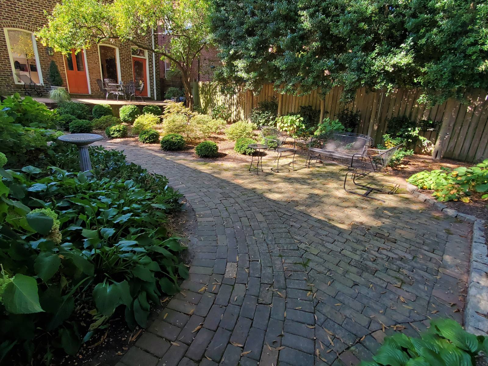 With new walk, patio and garden. : Pavers & Stone : Richmond VA Landscape Designer: Gardens by Monit, LLC: Monit Rosendale landscape designer Richmond and Charlottesville Virginia and Fredericksburg Virginia and Williamsburg Virginia