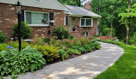 And new paver walk and walls.